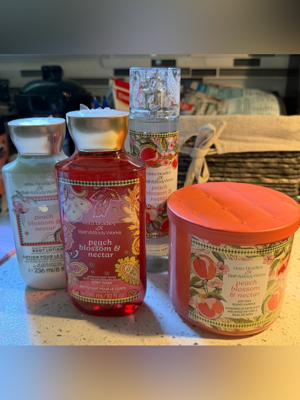 Bath & Body Works Peach Blossom & Nectar Body Care Set